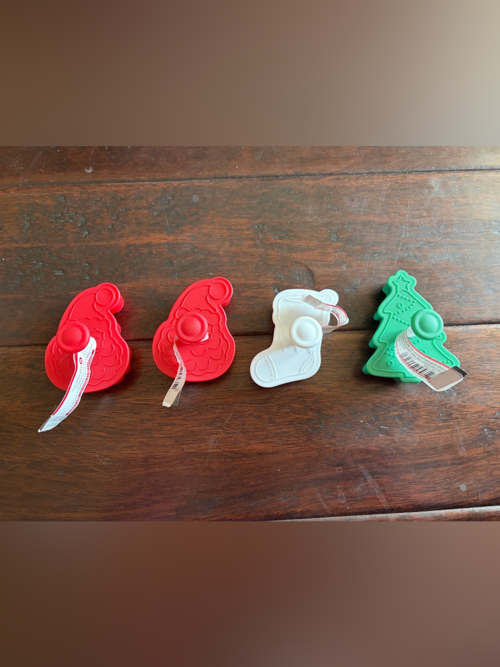 Celebrate It Red, White & Green Holiday Cookie Stamp Set with Easy-Press Handles